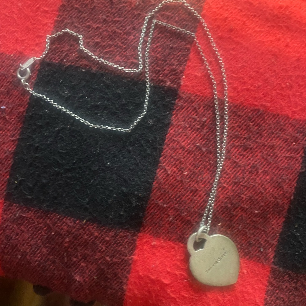 Tiffany & Co. Silver Engraved Pendant Necklace - Picture 2 of 4
